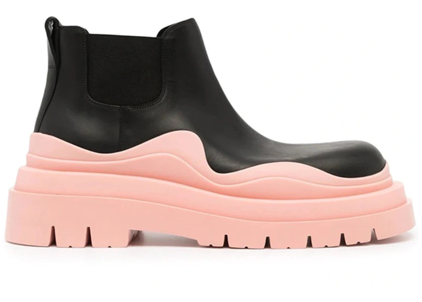 Bottega Veneta Tire Ankle Chelsea Boot Black Pink (Women's)