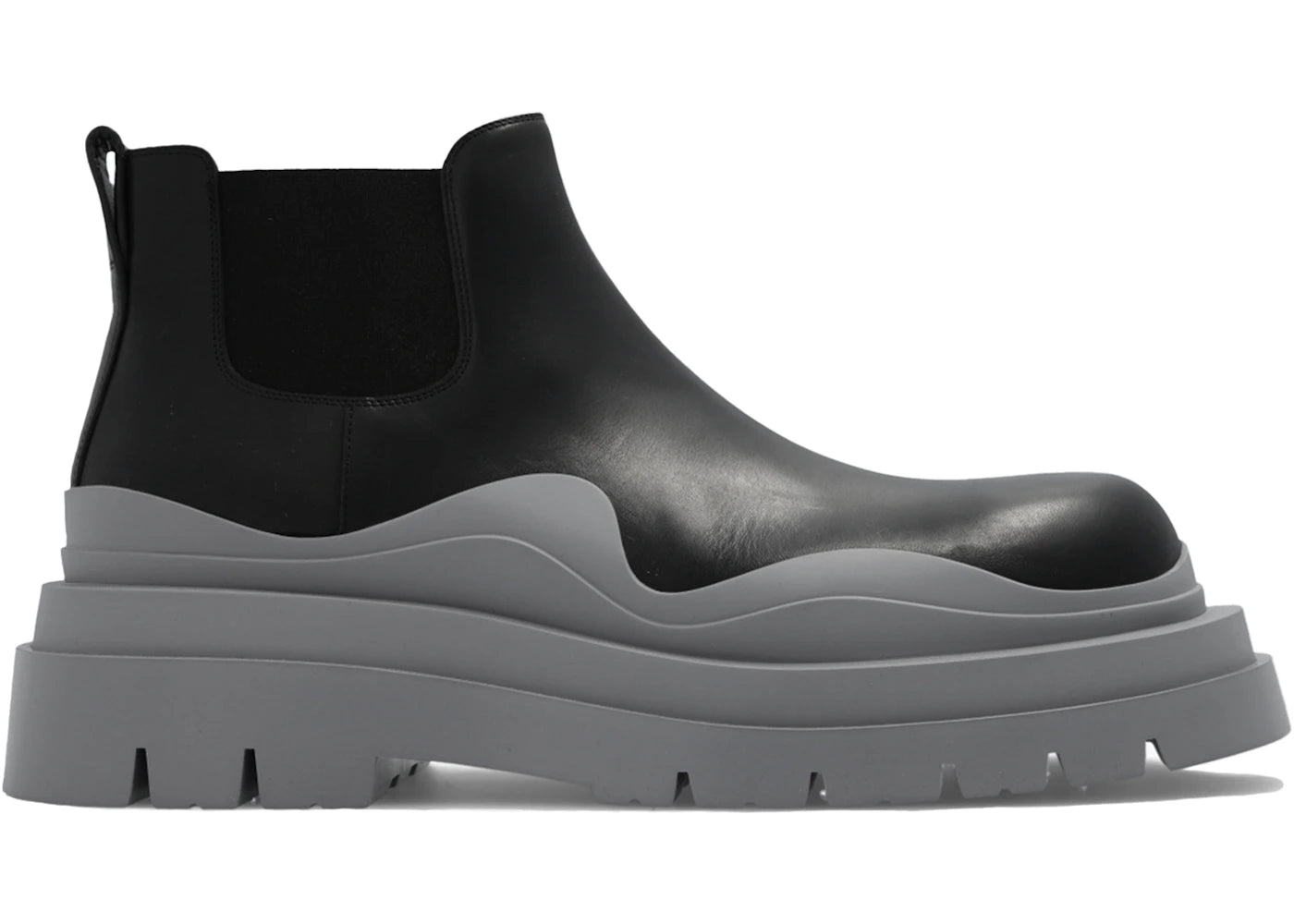 Bottega Veneta Tire Ankle Chelsea Boot Black Vapor