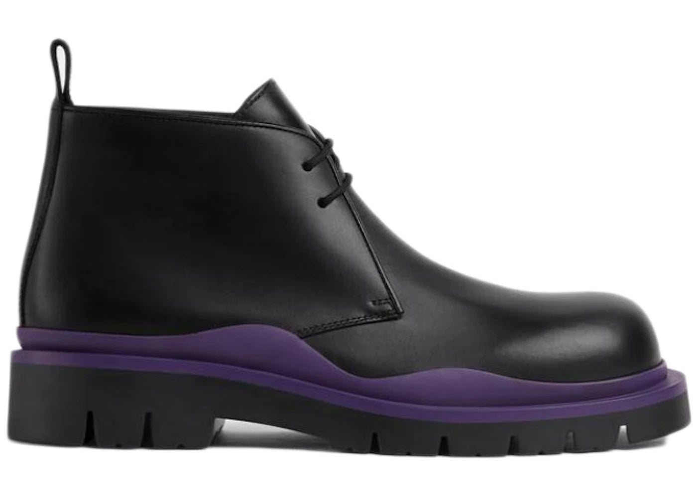 Bottega Veneta Tire Desert Boot Black Purple