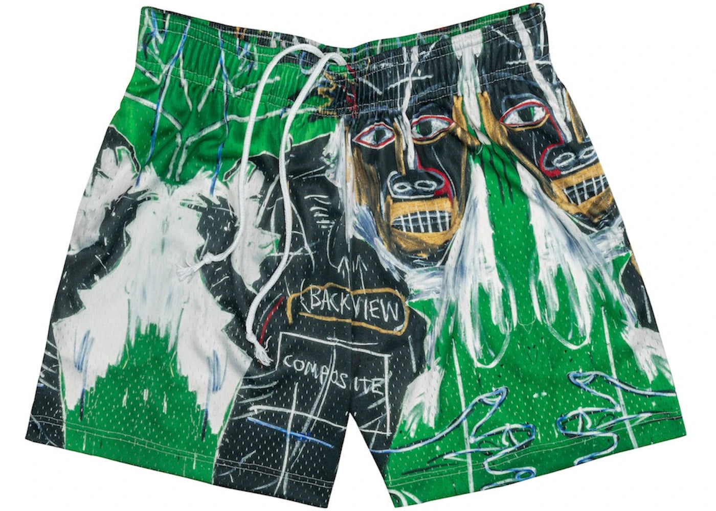 Bravest Studios Basquiat Portrait Shorts Green