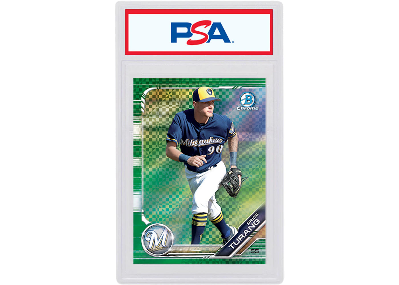 Brice Turang 2019 Bowman Chrome X Green X-Fractor /31 BCP-171 (PSA or BGS Graded)