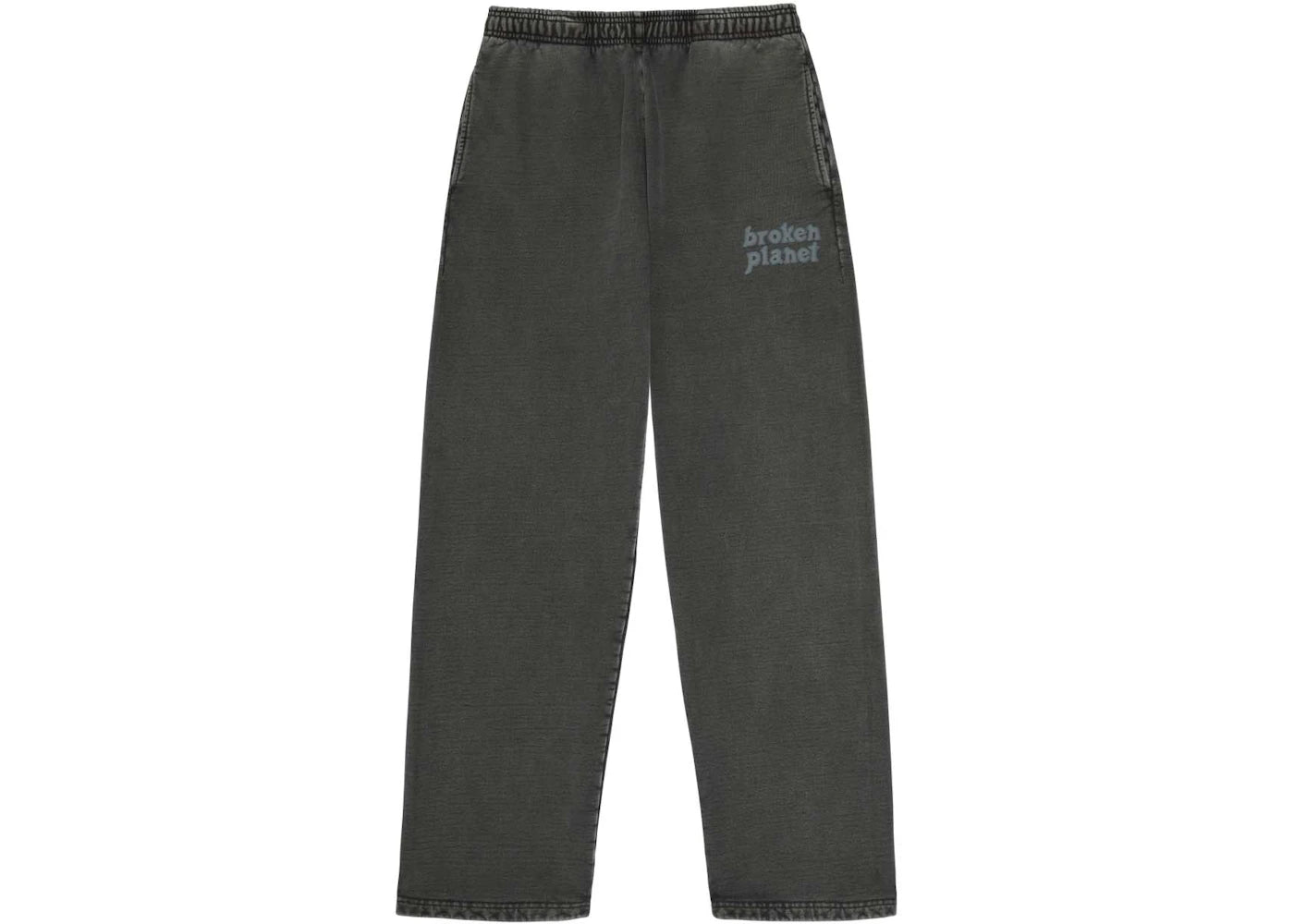 Broken Planet Basics Straight Leg Sweatpants Washed Soot Black