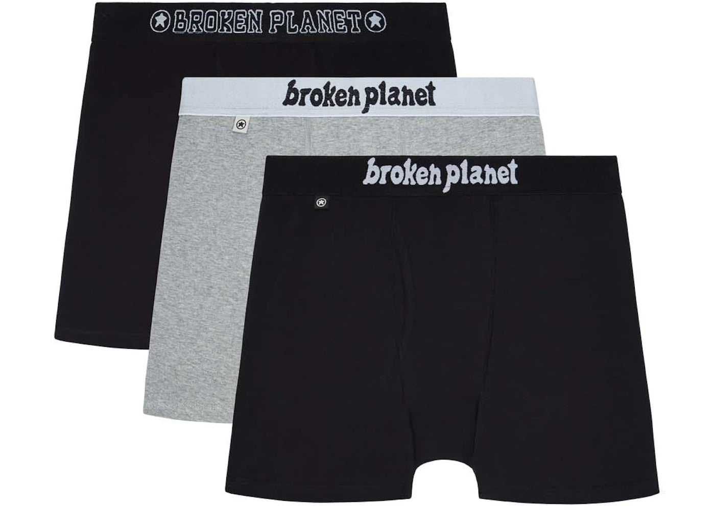 Broken Planet Broken Planet Boxers (3 Pack) Midnight Black/Gray