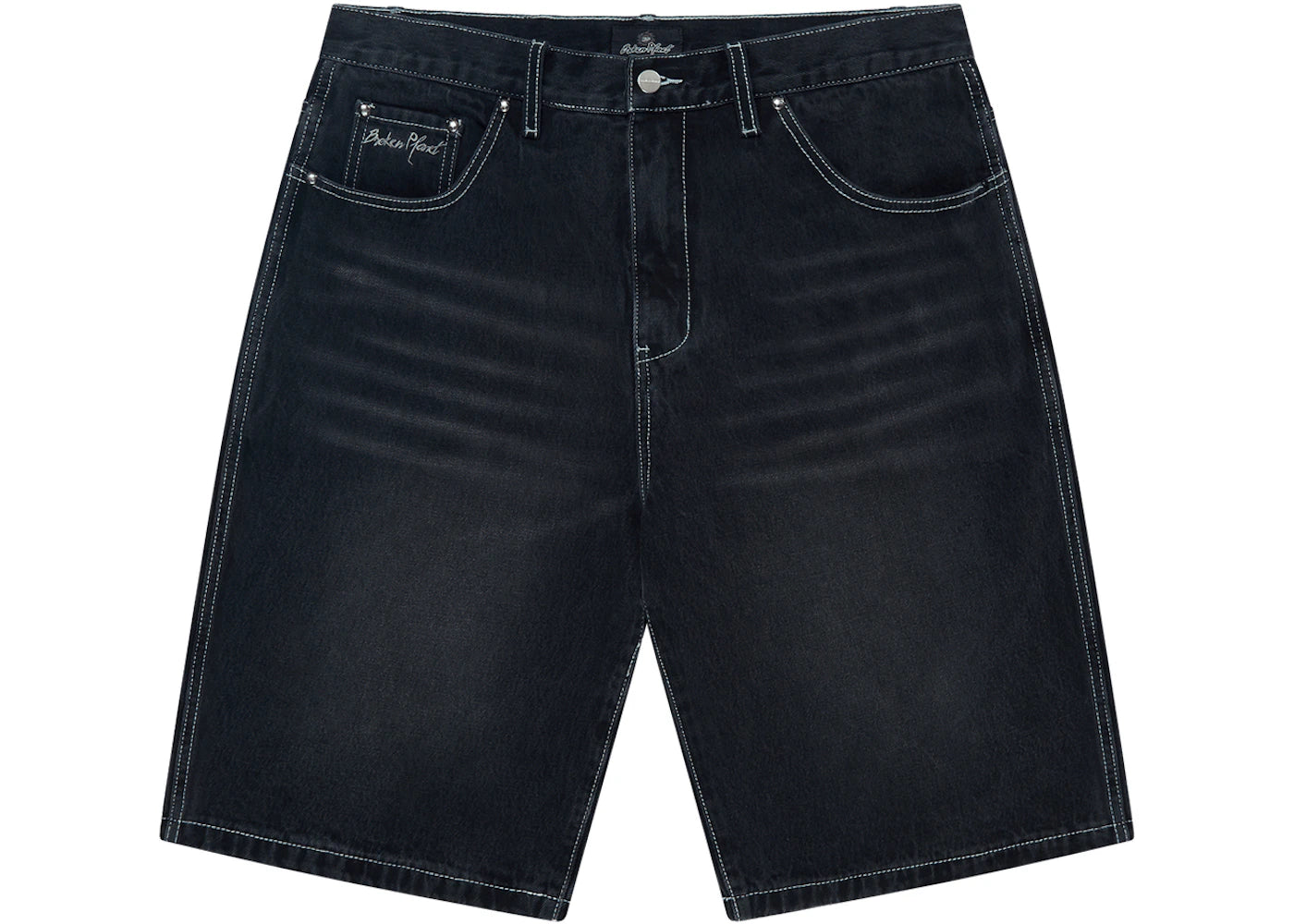 Broken Planet Denim Shorts Washed Black