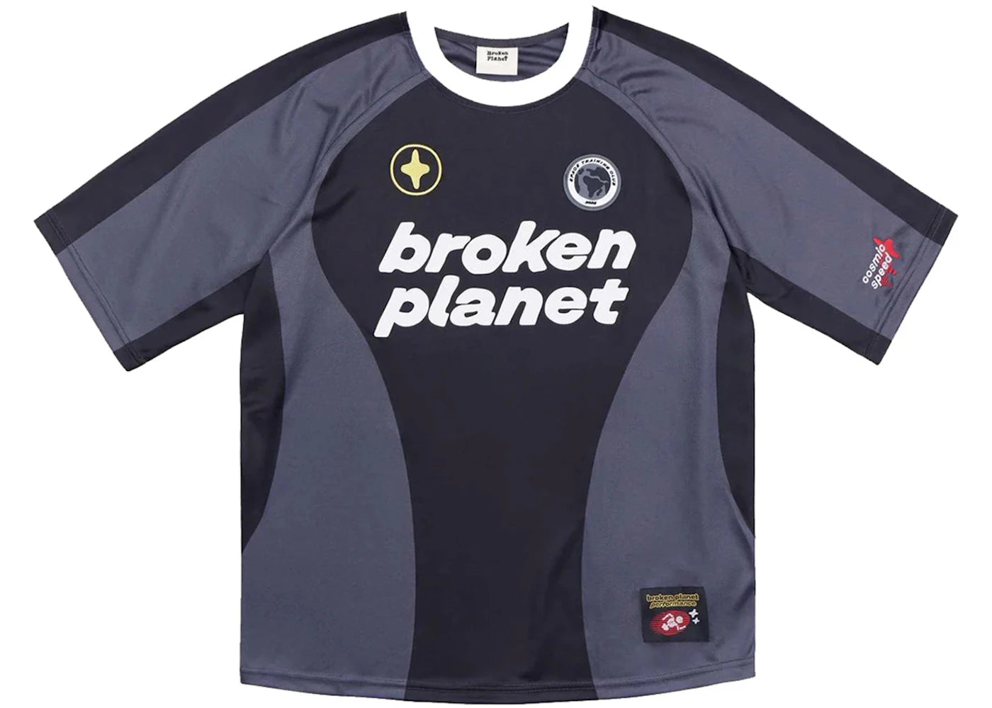 Broken Planet Football Jersey Black/Grey