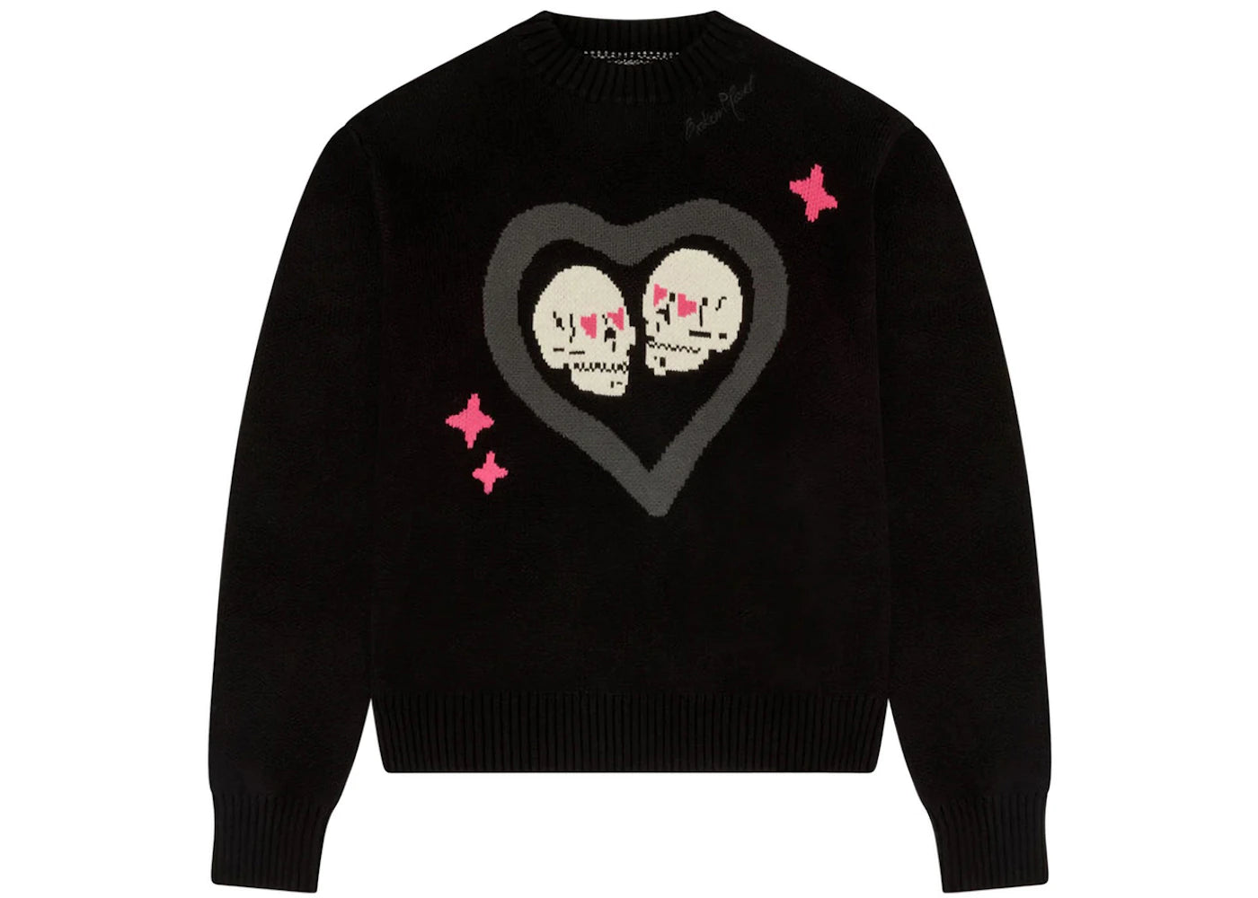 Broken Planet Hearts Are Made To Be Broken Knit Sweater Midnight Black