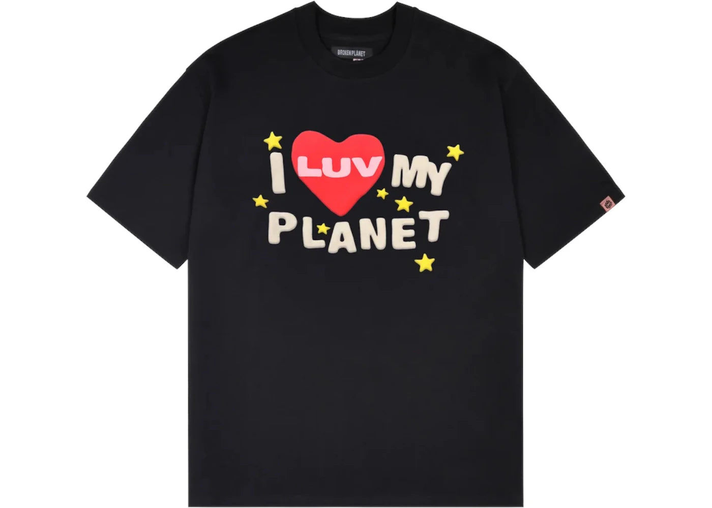 Broken Planet Luv My Planet T-shirt Midnight Black