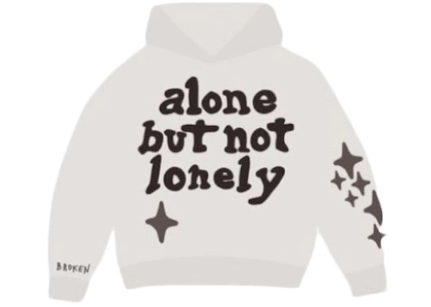 Broken Planet Alone But Not Lonely Hoodie White