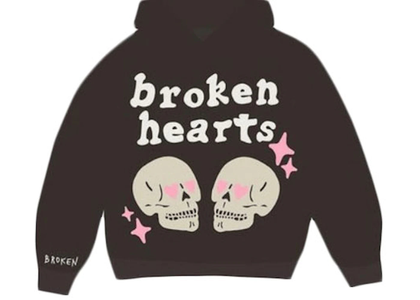 Broken Planet Broken Hearts Hoodie Dark Brown