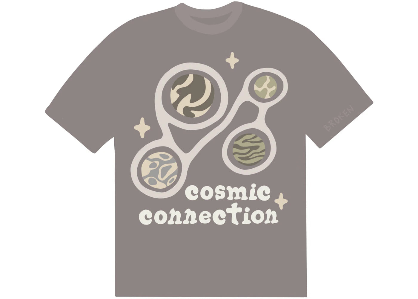 Broken Planet Cosmic Connection T-shirt Taupe