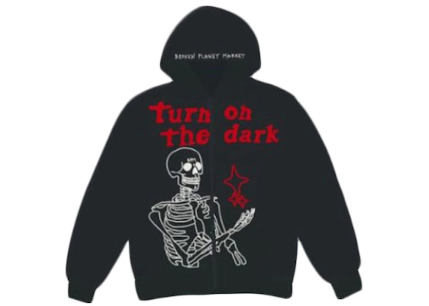 Broken Planet Dark Hours Zip Up Hoodie Black