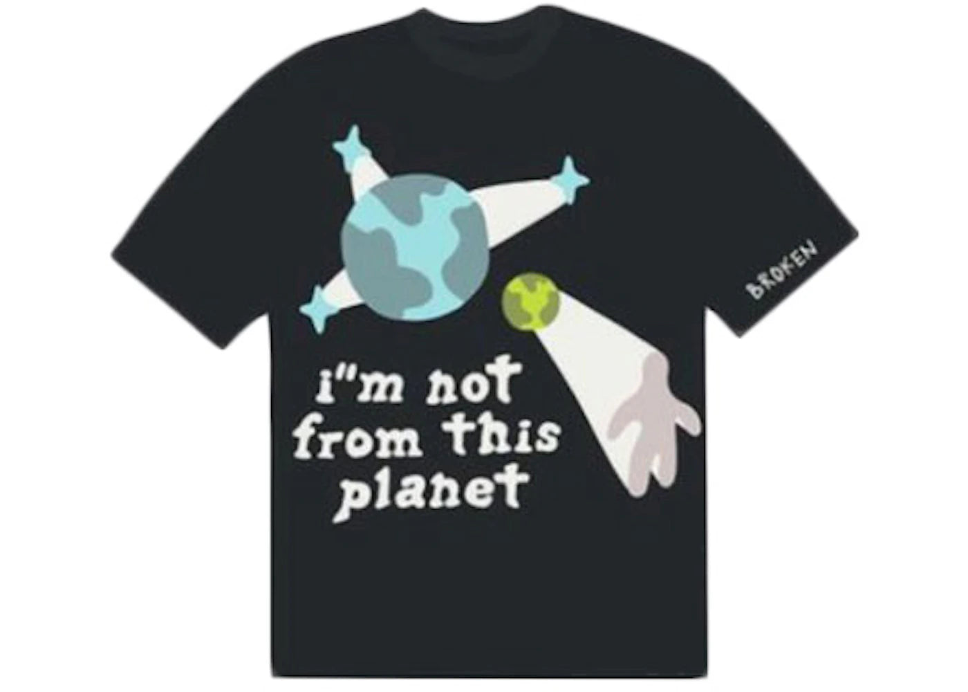 Broken Planet I'm Not From This Planet T-shirt Black