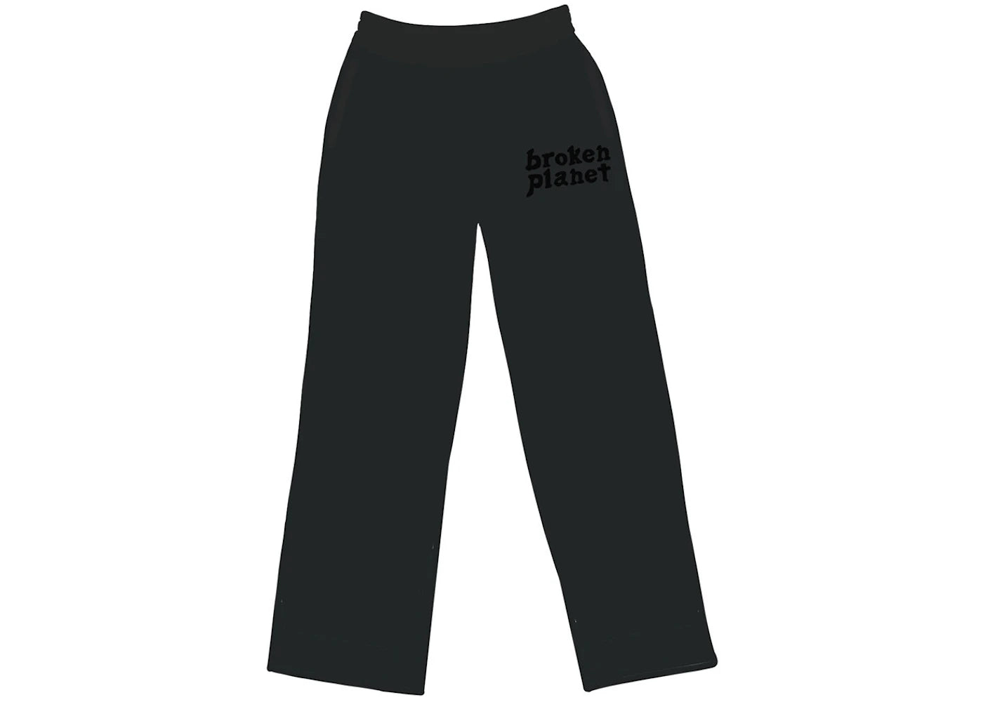 Broken Planet Straight Leg Sweatpants Soot Black/Black Logo