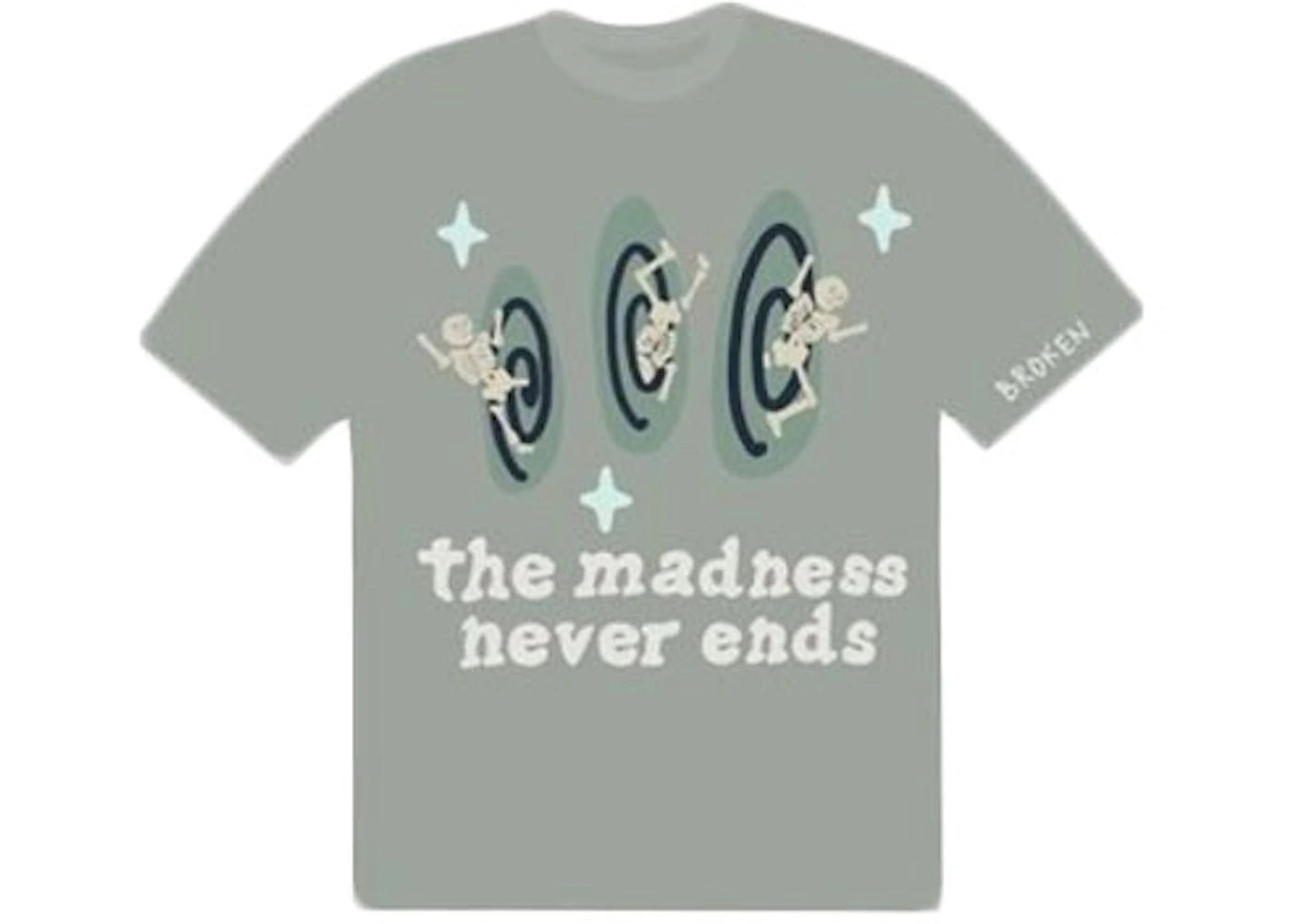 Broken Planet The Madness Never Ends T-shirt Grey