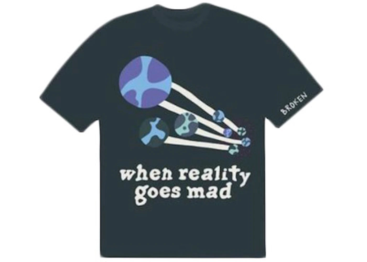 Broken Planet When Reality Goes Mad T-shirt Navy