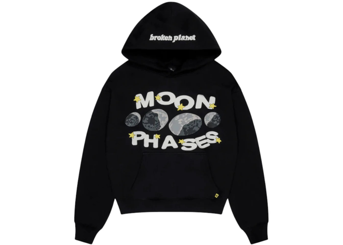 Broken Planet Moon Phases Hoodie Midnight Black