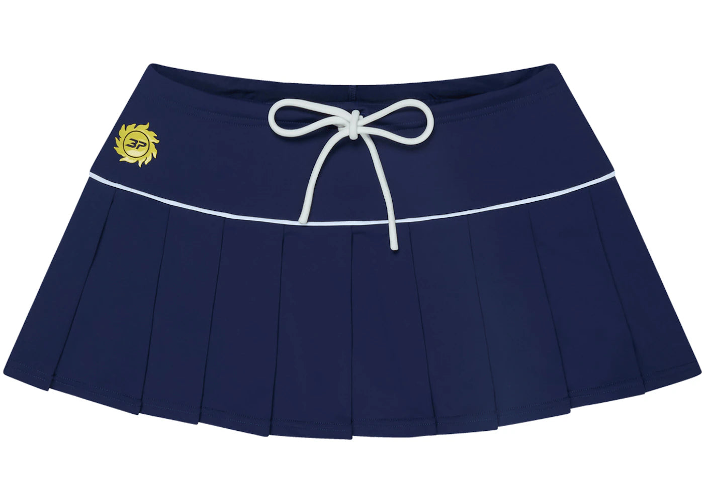 Broken Planet Pleated Skirt Navy Blue