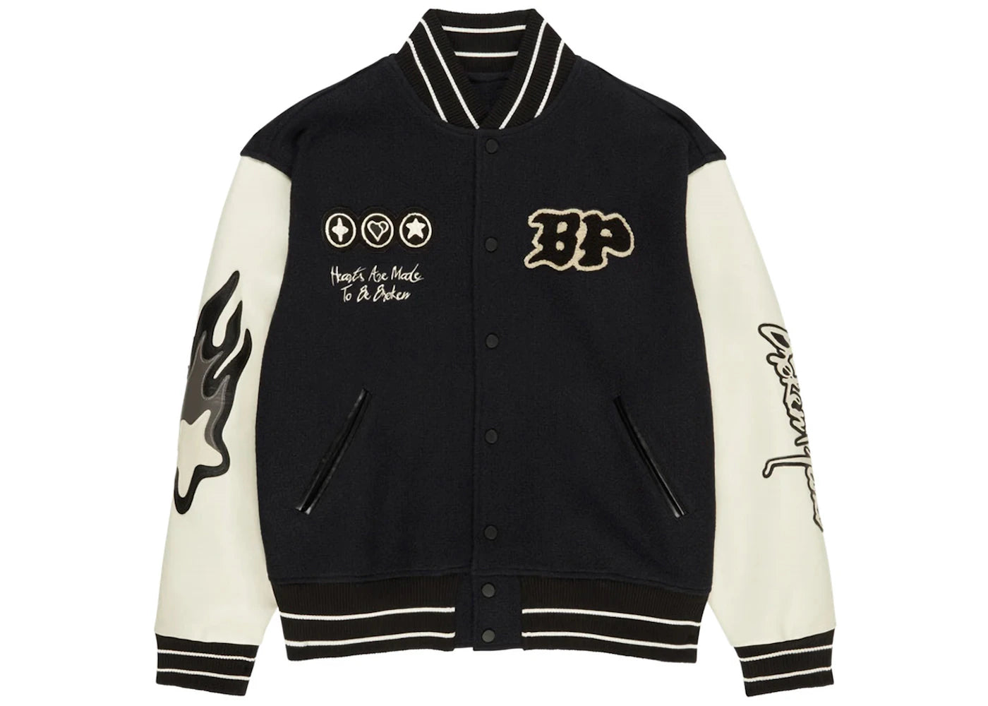 Broken Planet Varsity Jacket Black/White