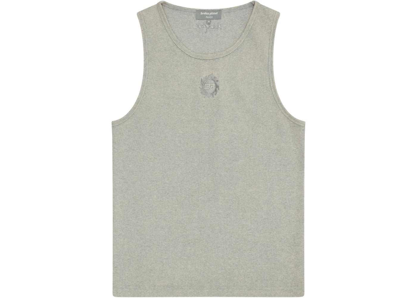 Broken Planet Washed Ribbed Tank Top Heather Grey