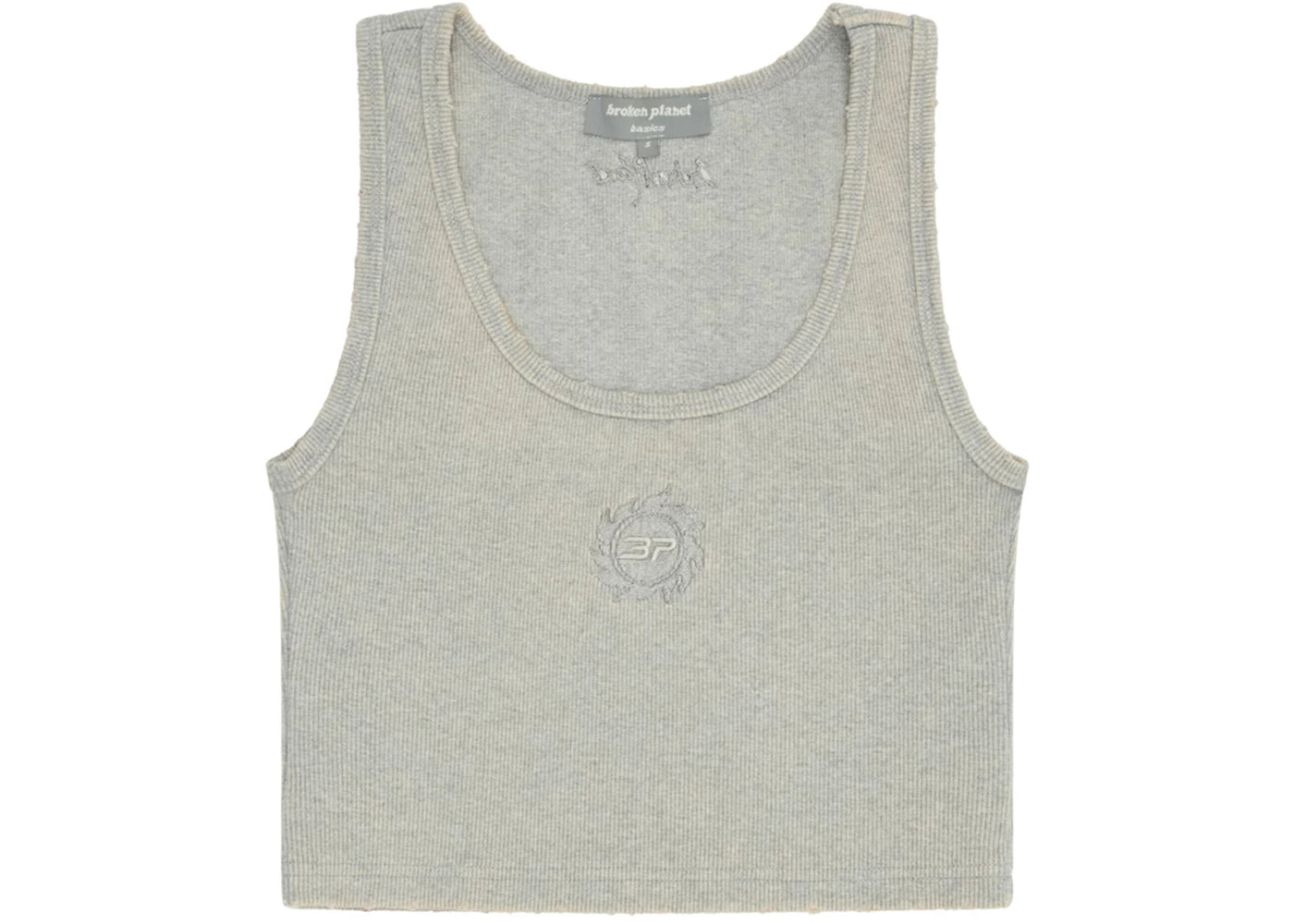 Broken Planet Women's Washed Ribbed Tank Top Heather Grey