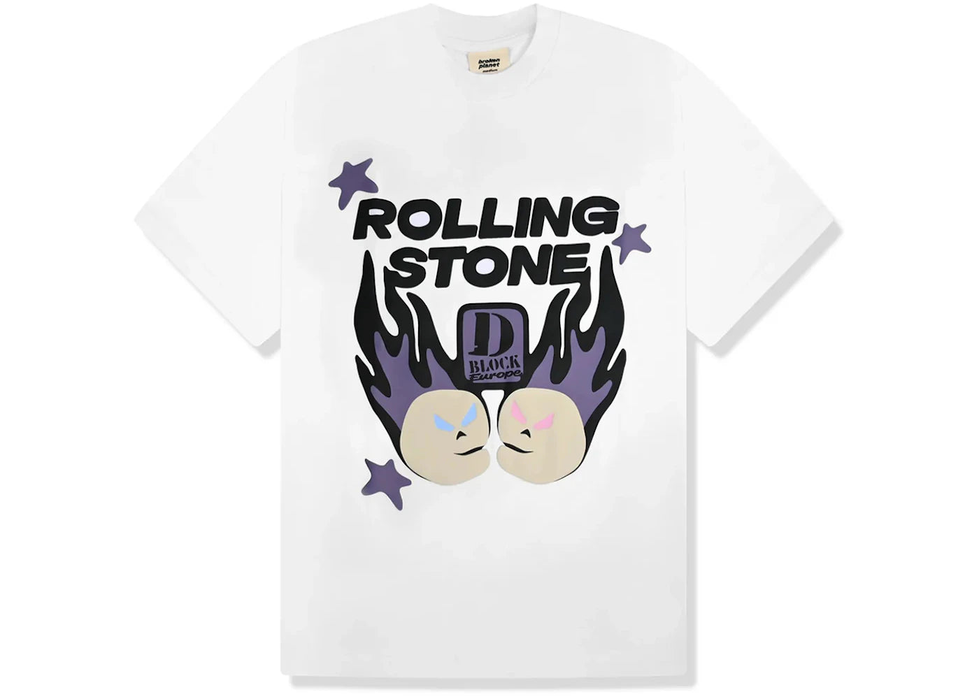 Broken Planet x D-Block Europe Rolling Stones T-shirt White