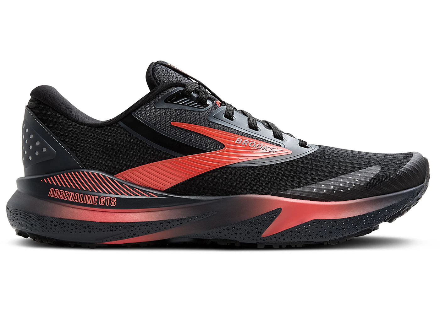 Brooks Adrenaline GTS 24 Weatherized Black Ebony New Yellow