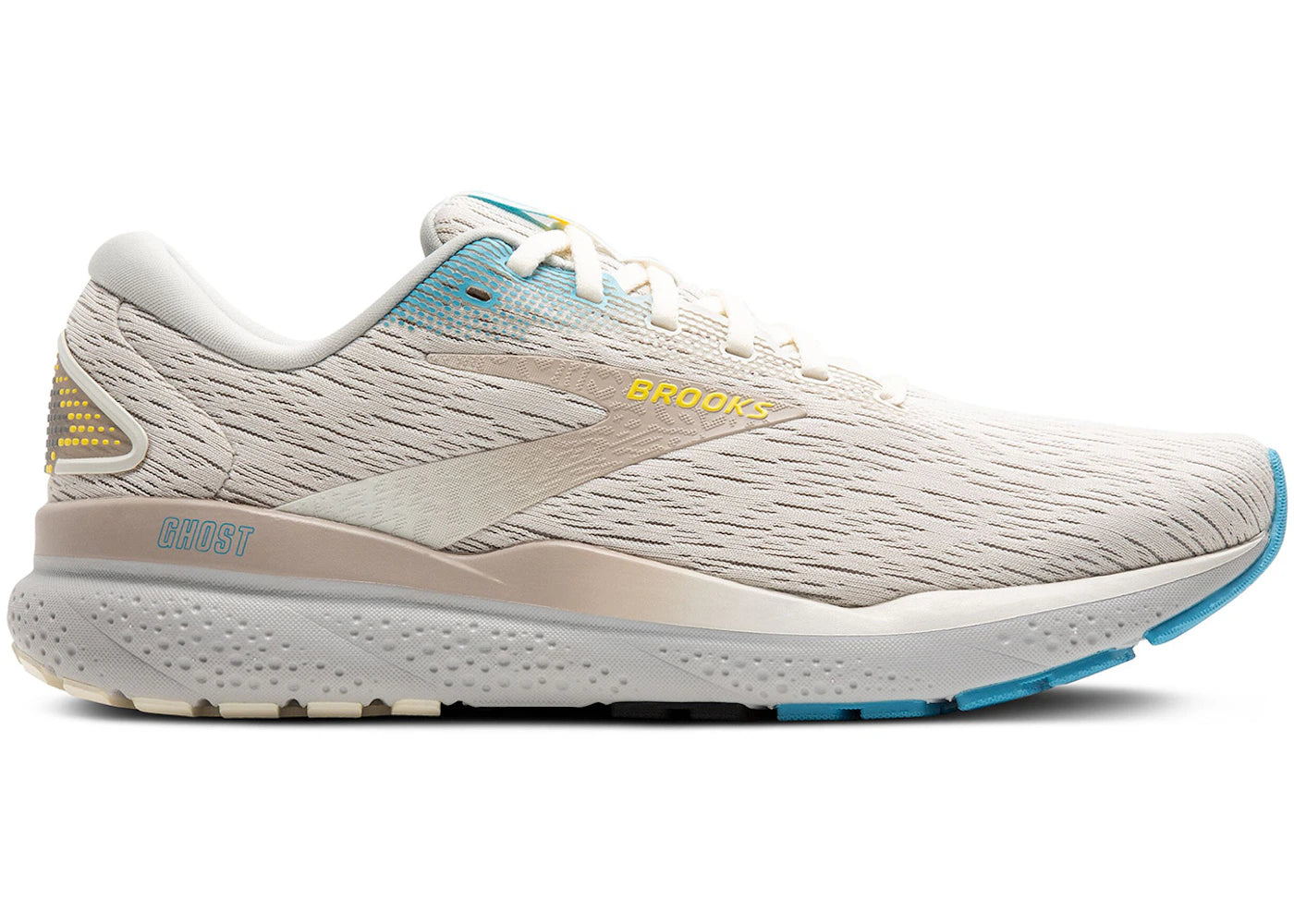 Brooks Ghost 16 Coconut Blue Yellow