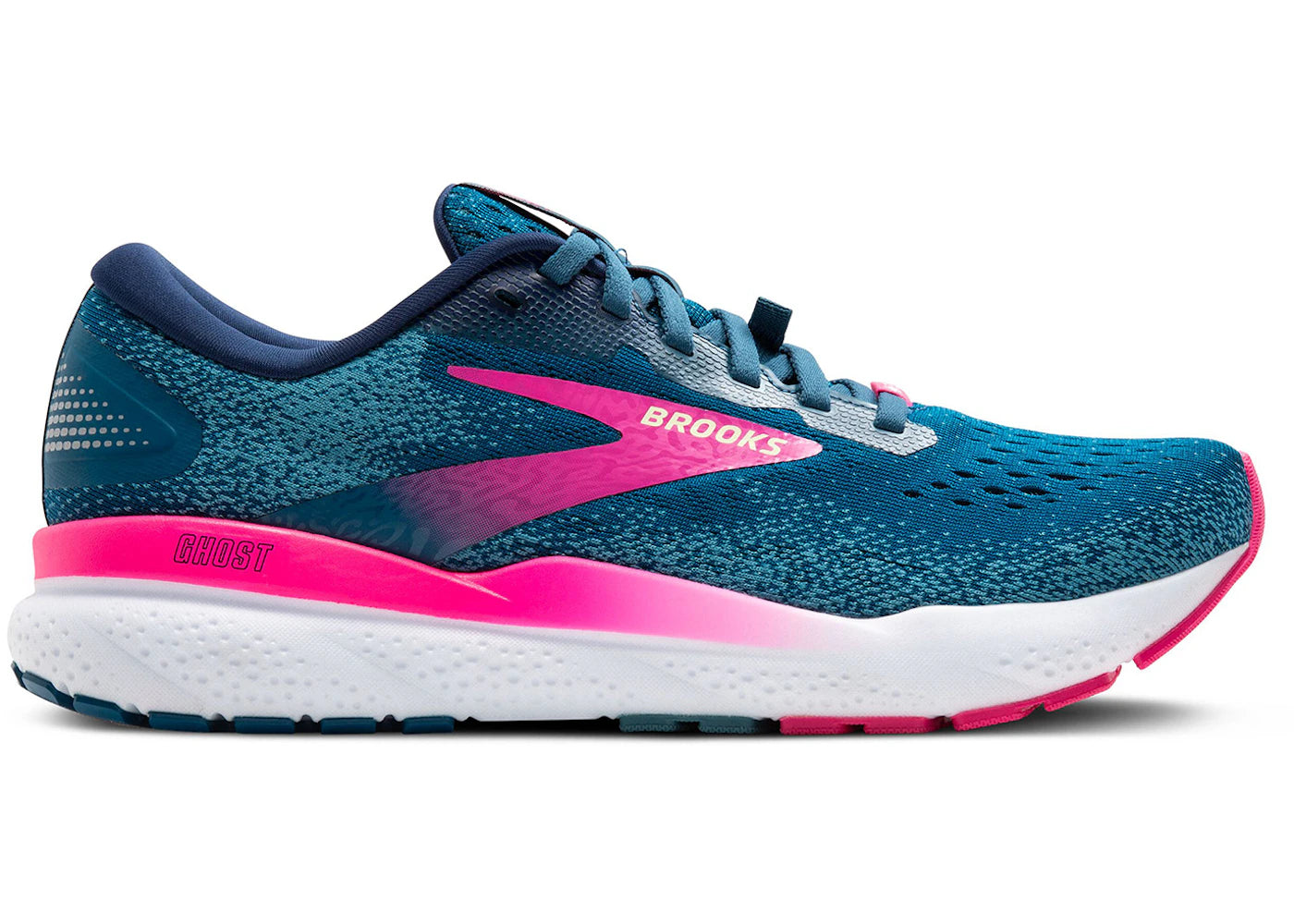 Brooks Ghost 16 Gore-Tex Moroccan Blue Pink Yellow (Women's)