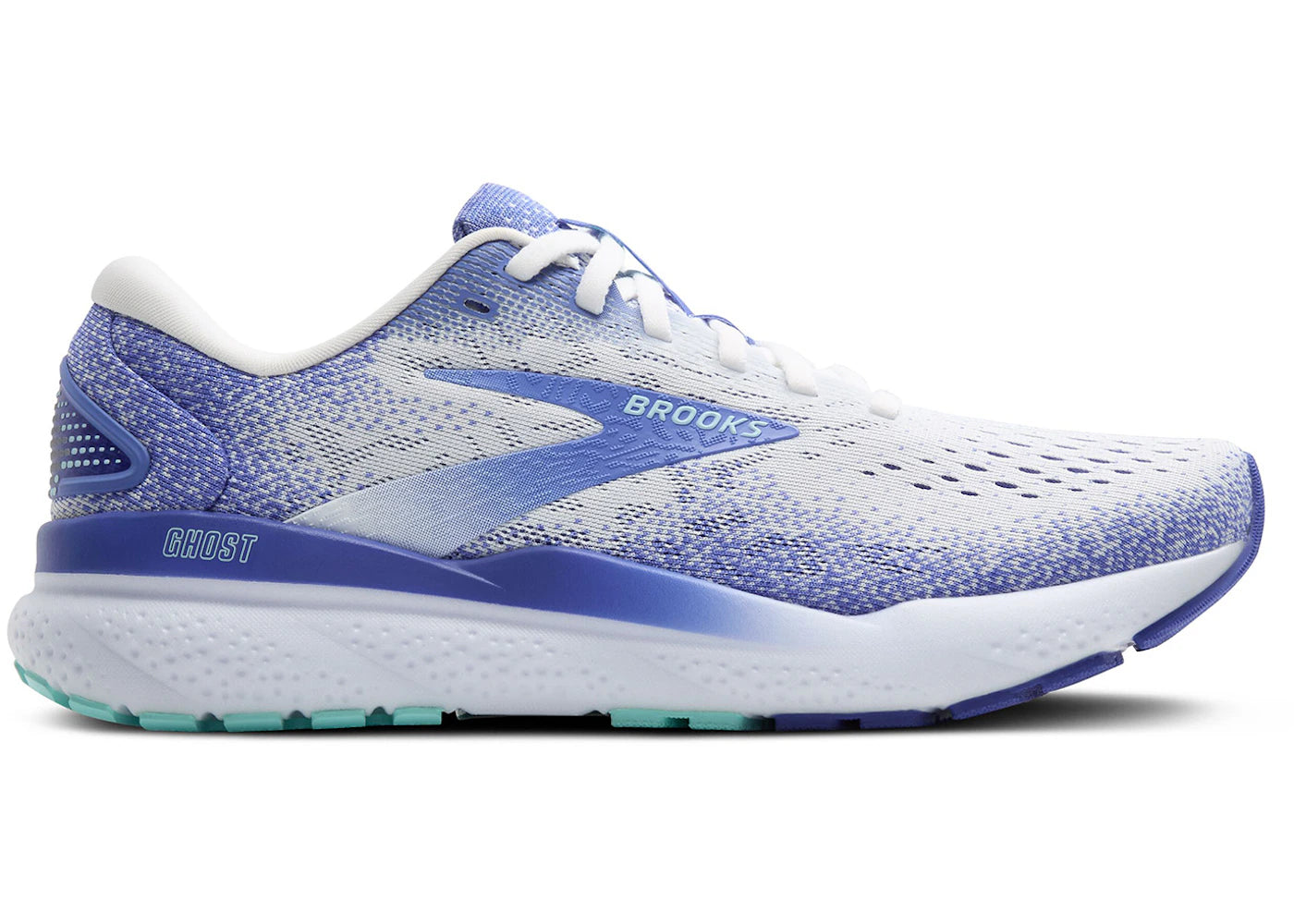Brooks Ghost 16 White Amparo Blue Limpet Shell (Women's)