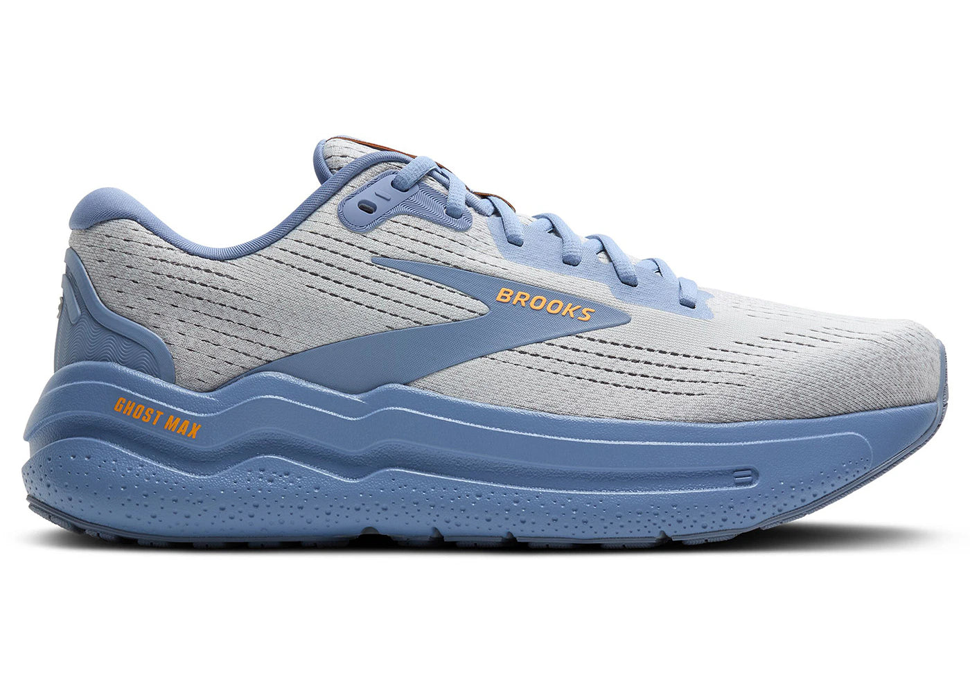Brooks Ghost Max 2 Oyster Mushroom Blue Orange