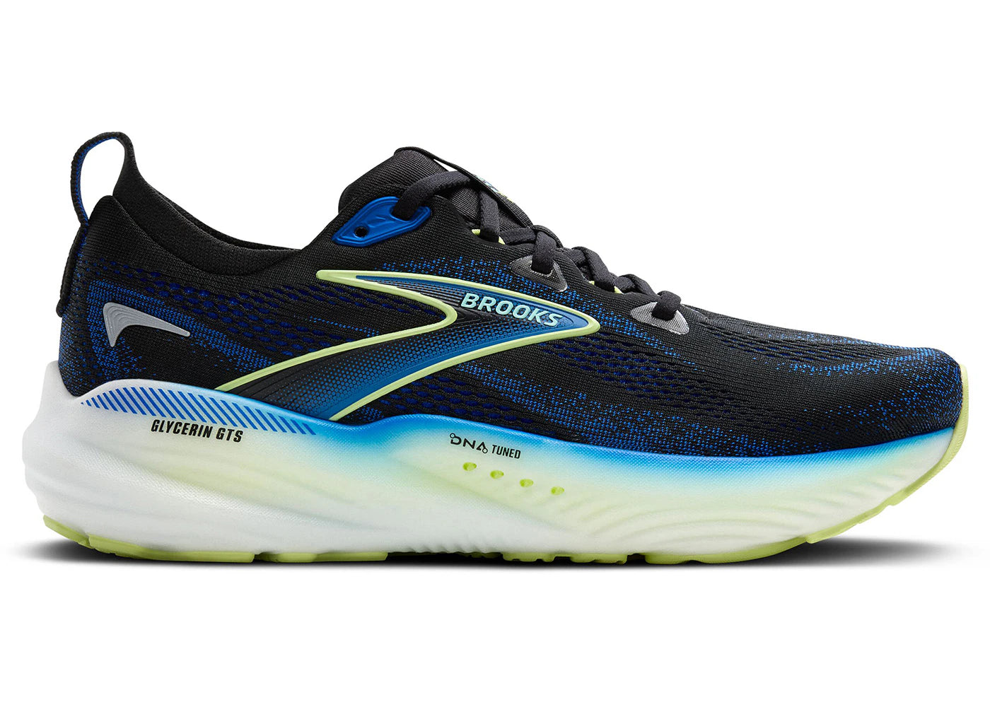 Brooks Glycerin GTS 22 Black Cobalt Neo Yellow