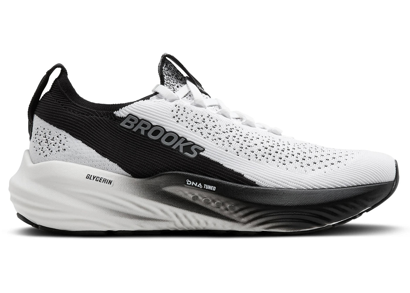 Brooks Glycerin StealthFit 22 White Grey Black (Women's)