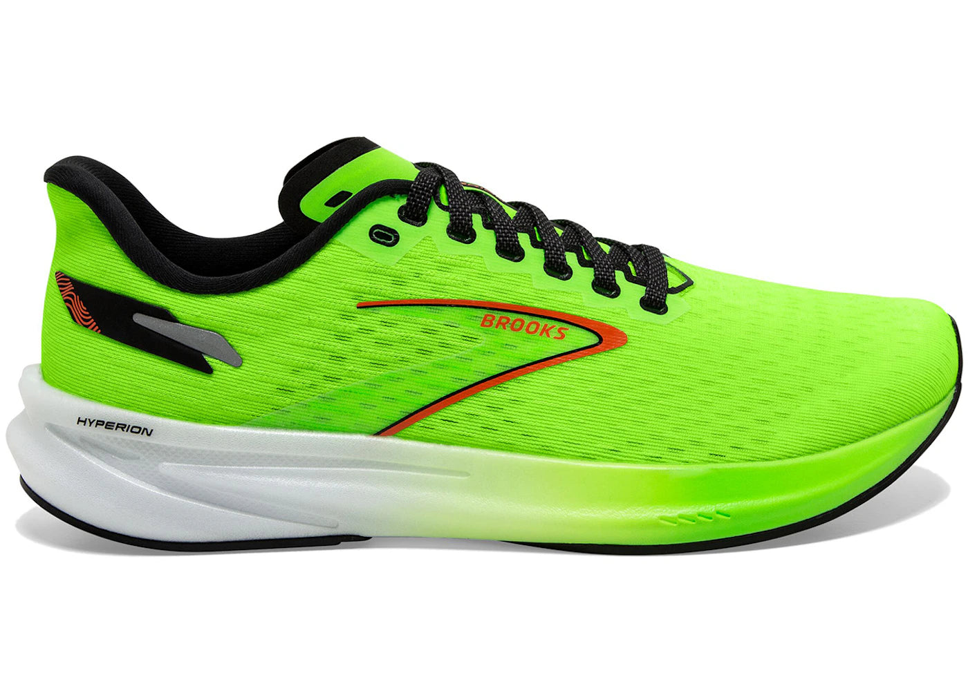 Brooks Hyperion Green Gecko Red Orange White