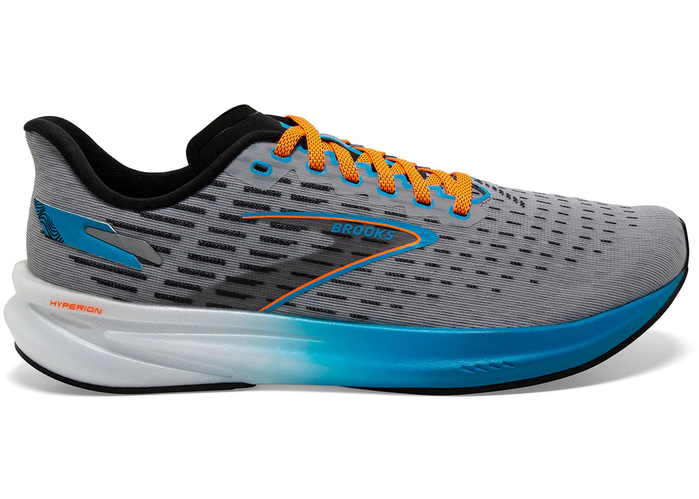 Brooks Hyperion Grey Atomic Blue Scarlet