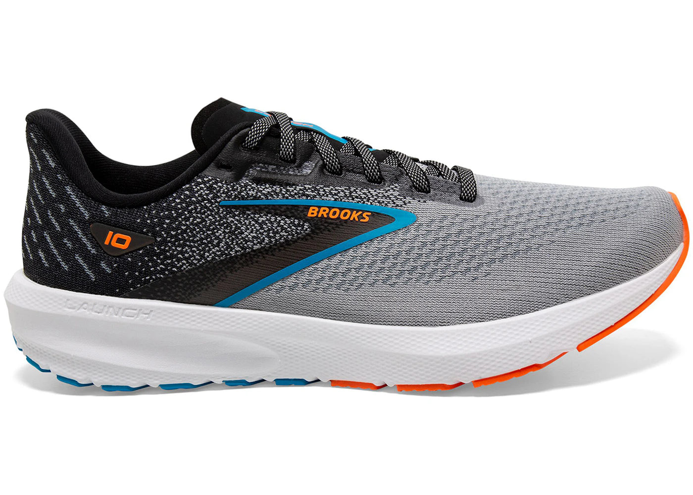 Brooks Launch 10 Black Grey Orange Clown Fish