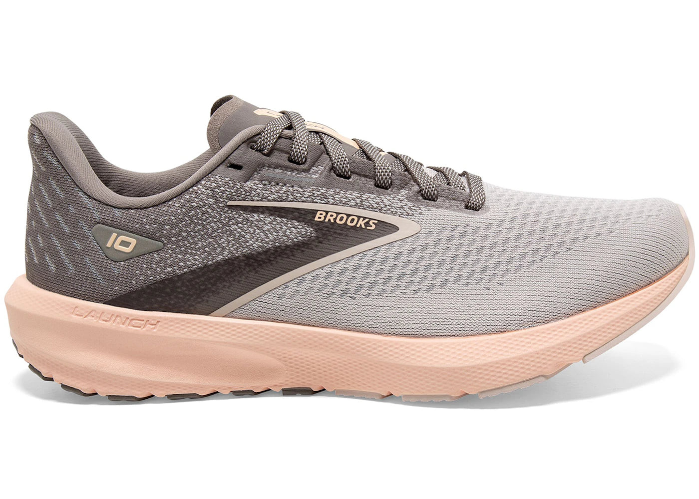 Brooks Launch 10 Grey Crystal Grey Pale Peach (Women's)