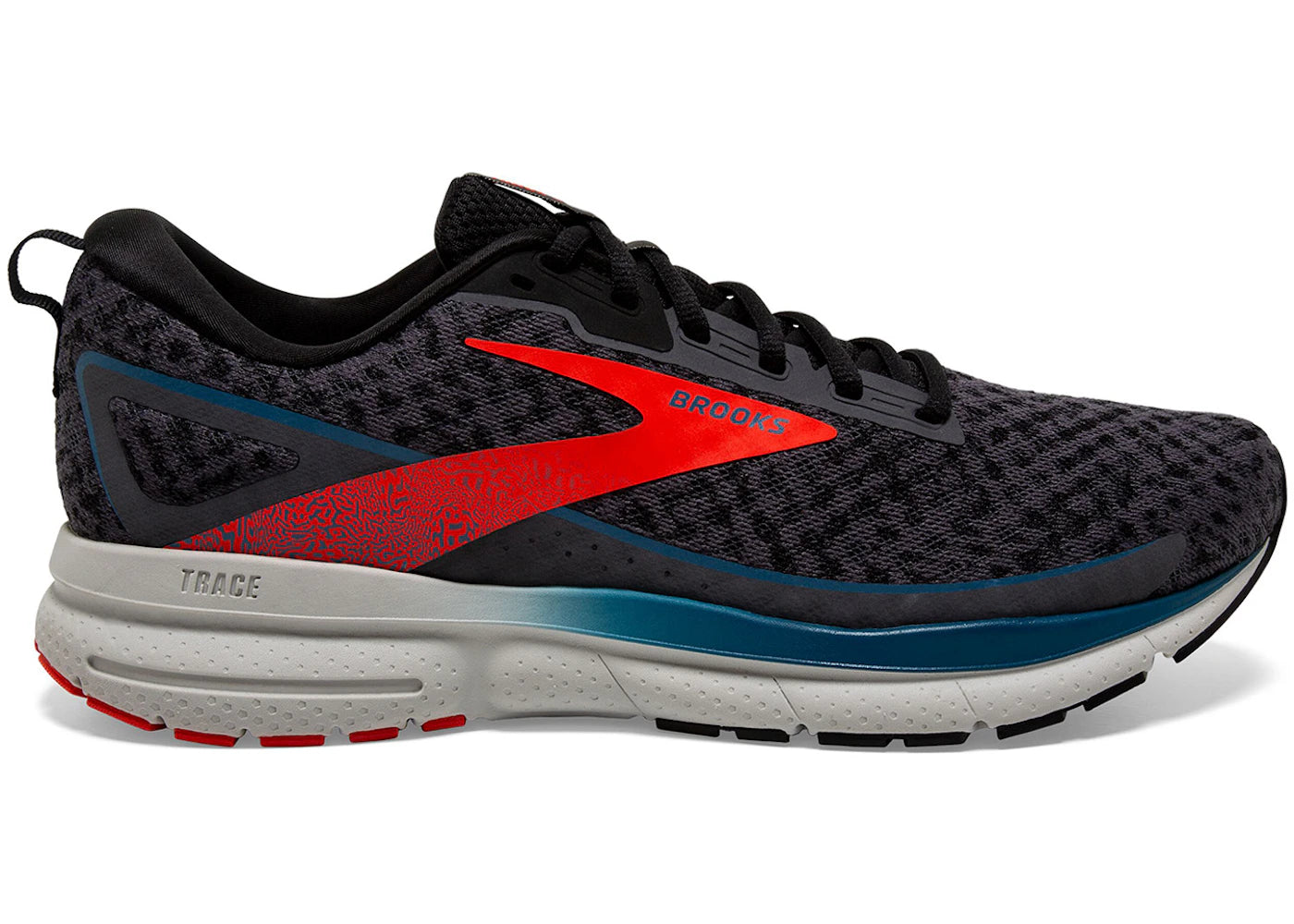 Brooks Trace 3 Blackened Pearl Red Blue