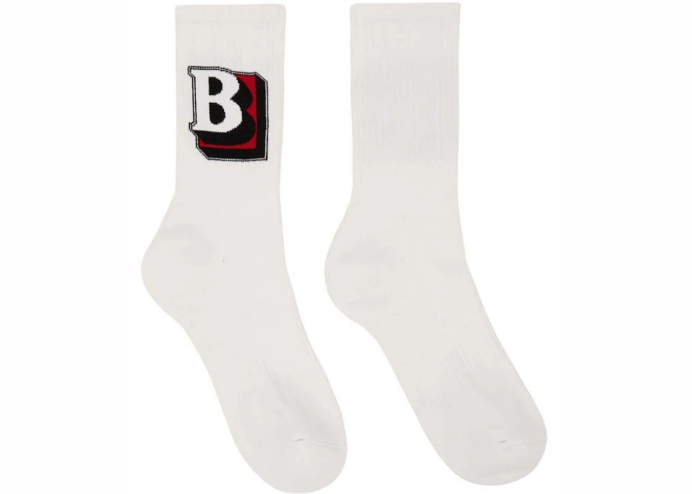 Burberry B Logo Socks White