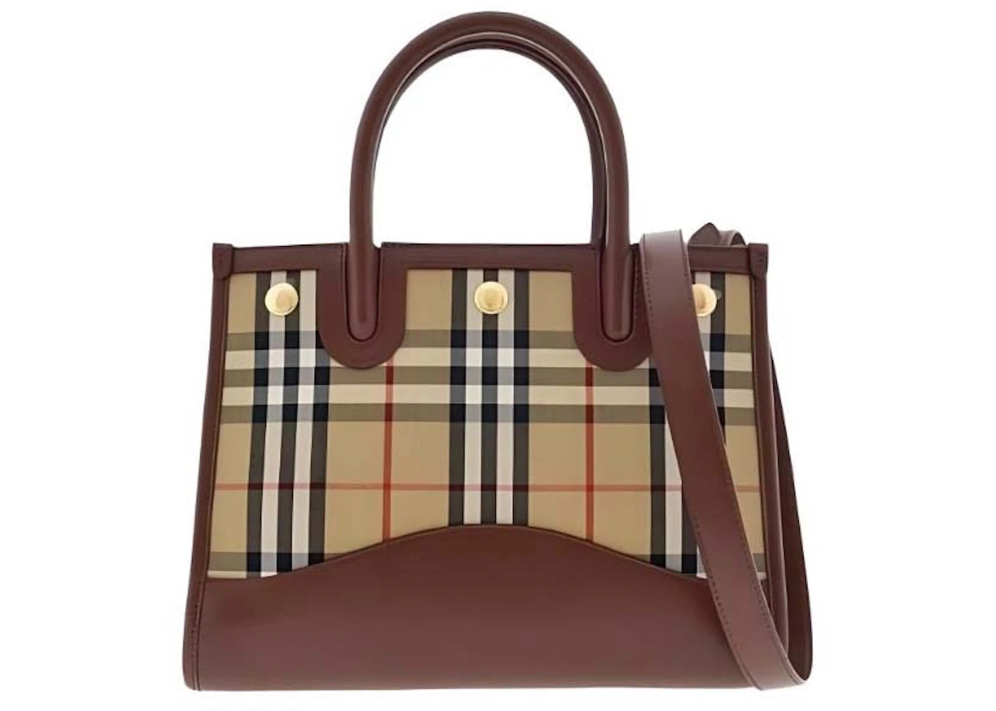 Burberry Baby Title Check Tote Bag Tan