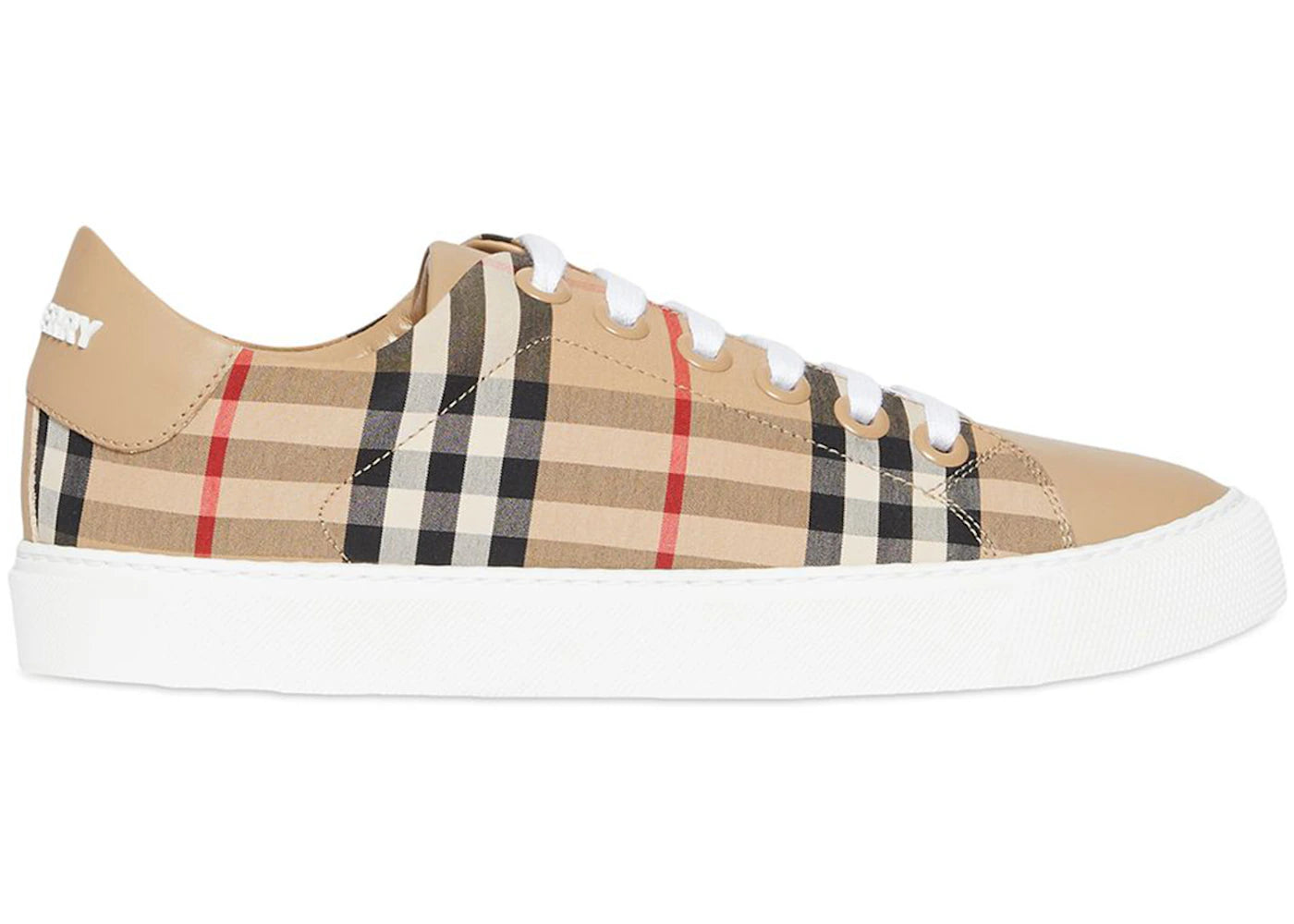 Burberry Bio-based Sole Vintage Check and Leather Sneakers Archive Beige (Women's)