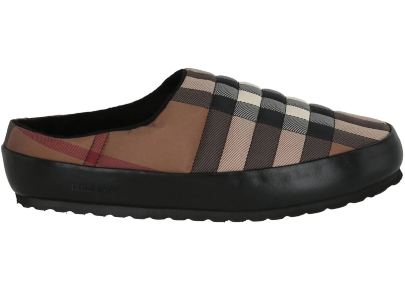 Burberry Birch Check Print Slipper Dark Brown