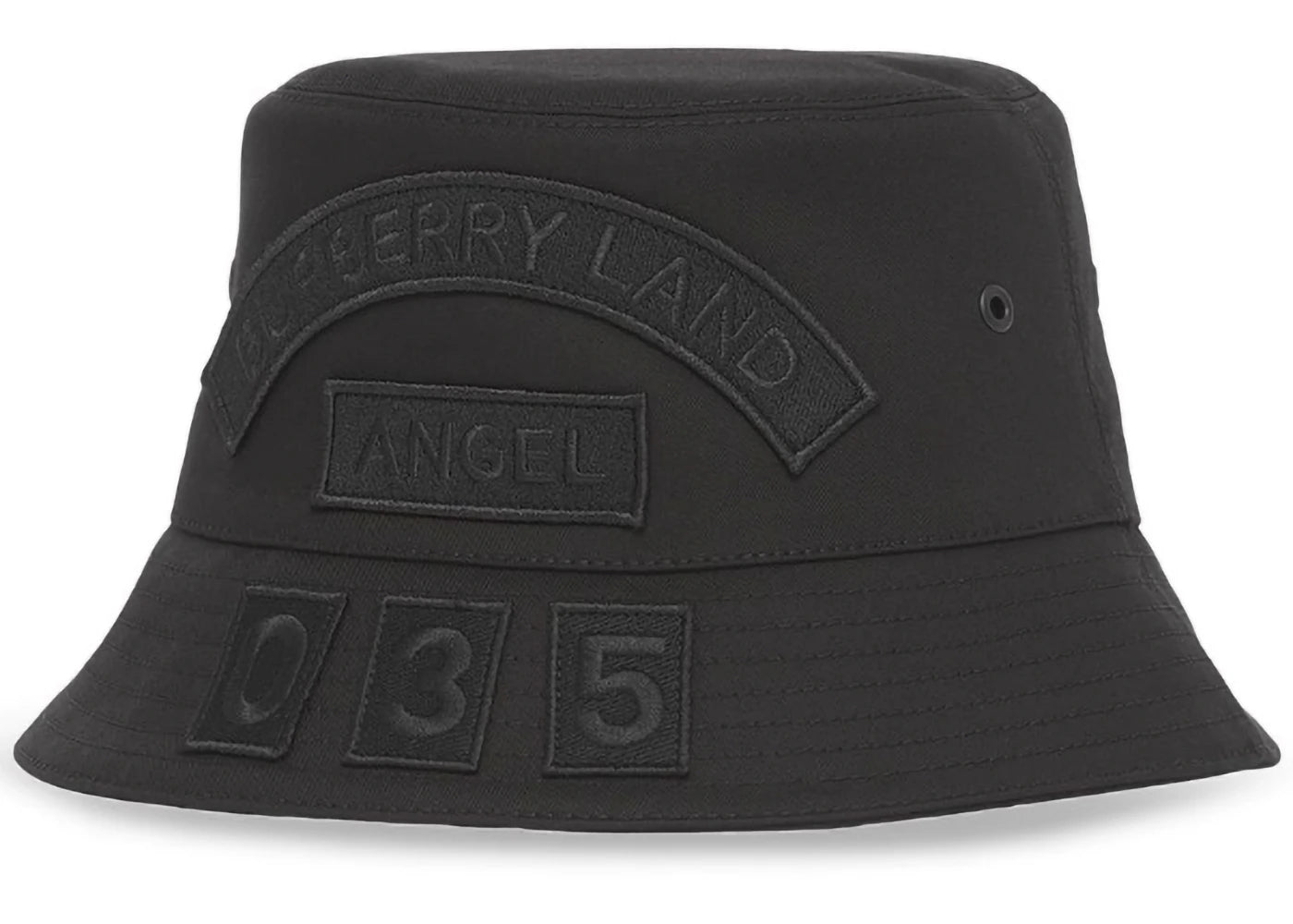 Burberry Black Logo Patch Bucket Hat Black