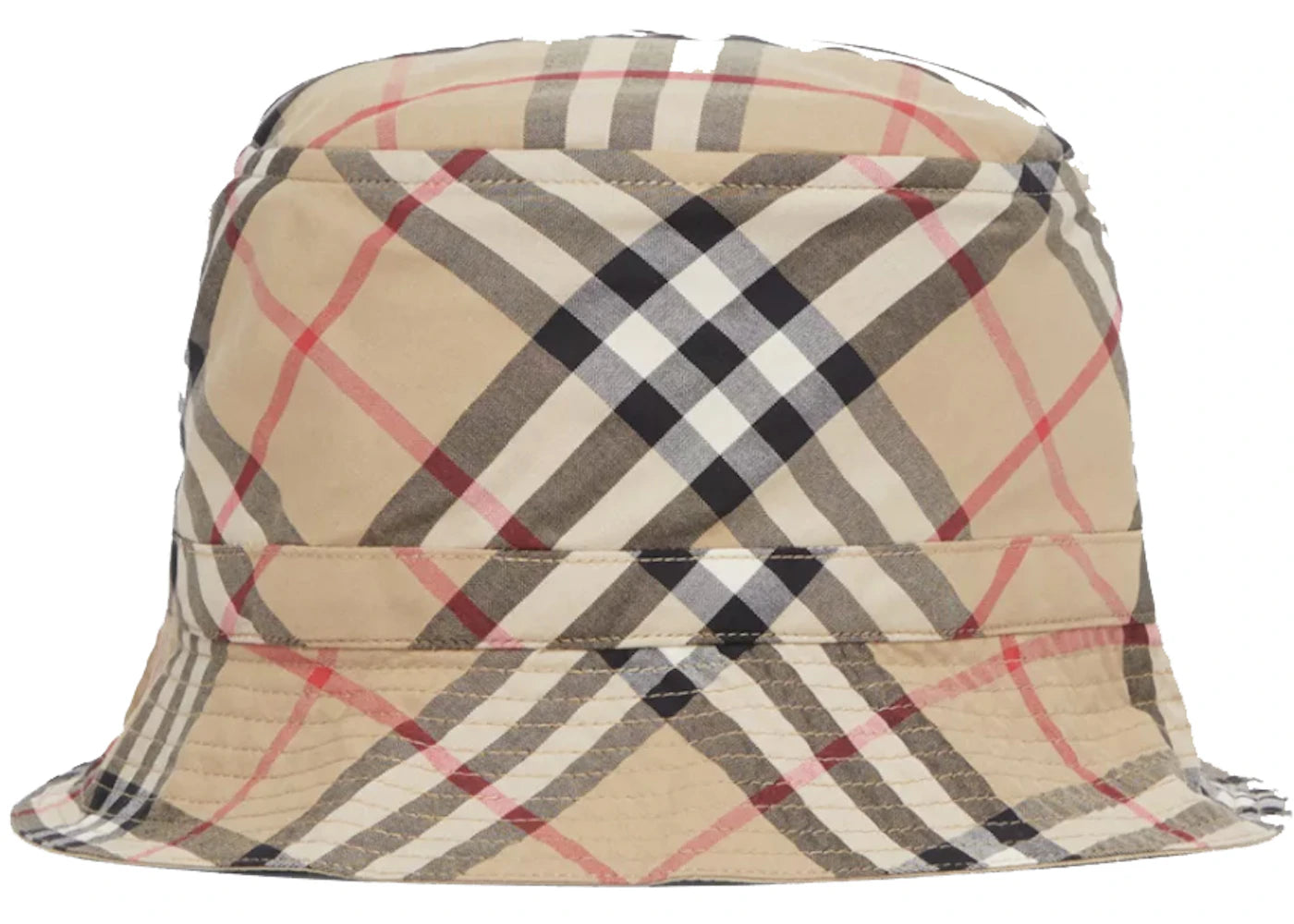 Burberry Vintage Check Cotton Bucket Children's Hat Archive Beige