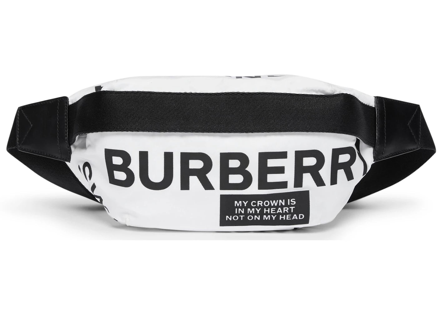 Burberry Bum Bag Logo Print Medium White