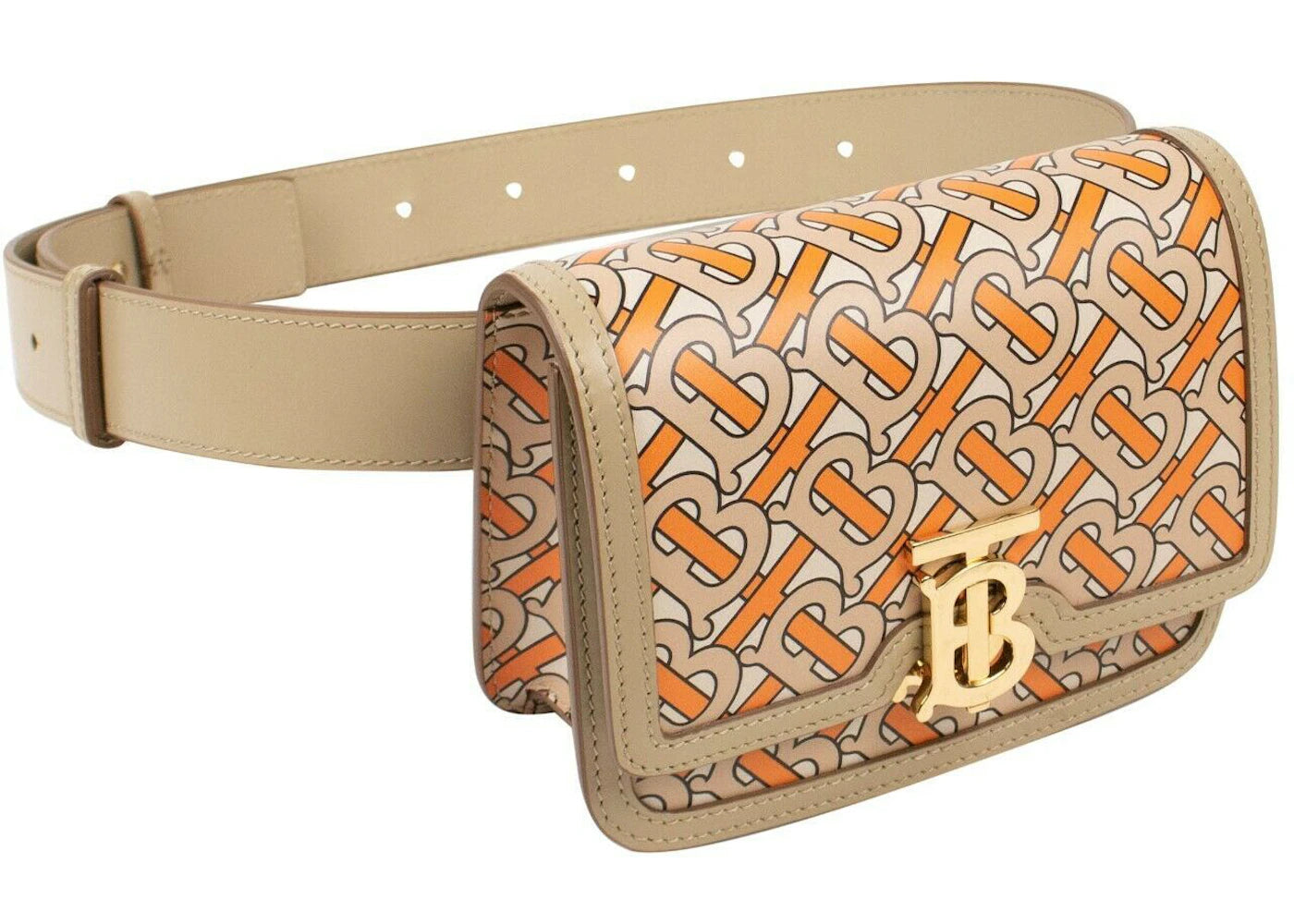 Burberry Bum Belt Bag TB Monogram Beige/Orange