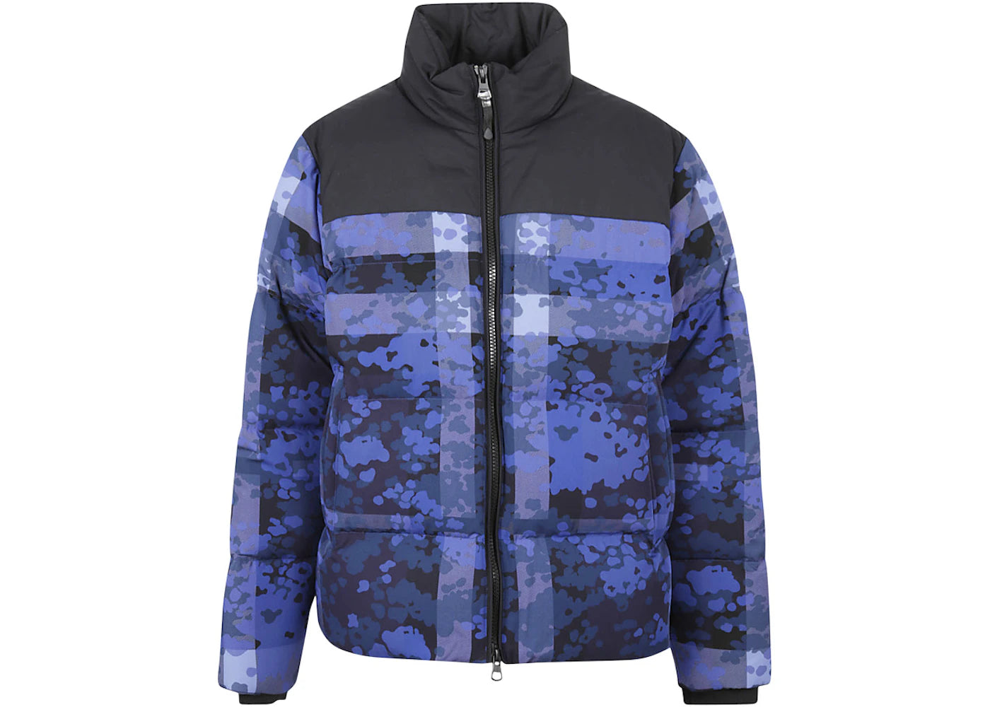 Burberry Camouflage Check Thermoregulated Puffer Down Jacket Blue/Black