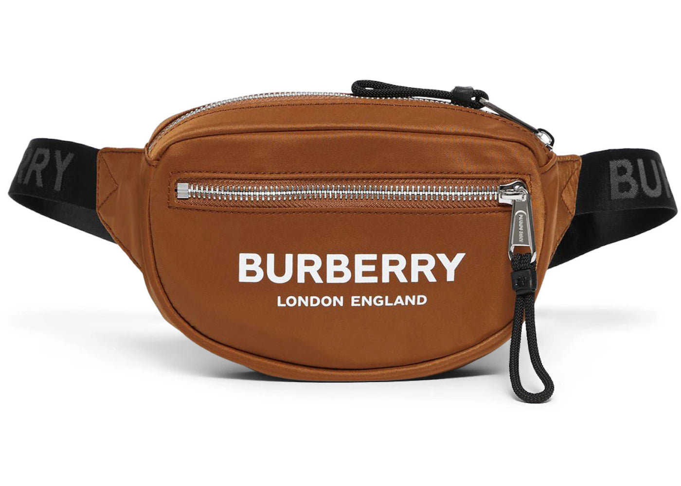 Burberry Cannon Bum Bag Logo Print Small Dark Camel