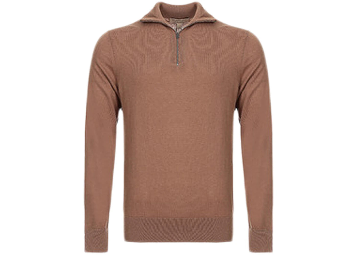 Burberry Cashmere Blend Quarter-Zip Sweatshirt Brown