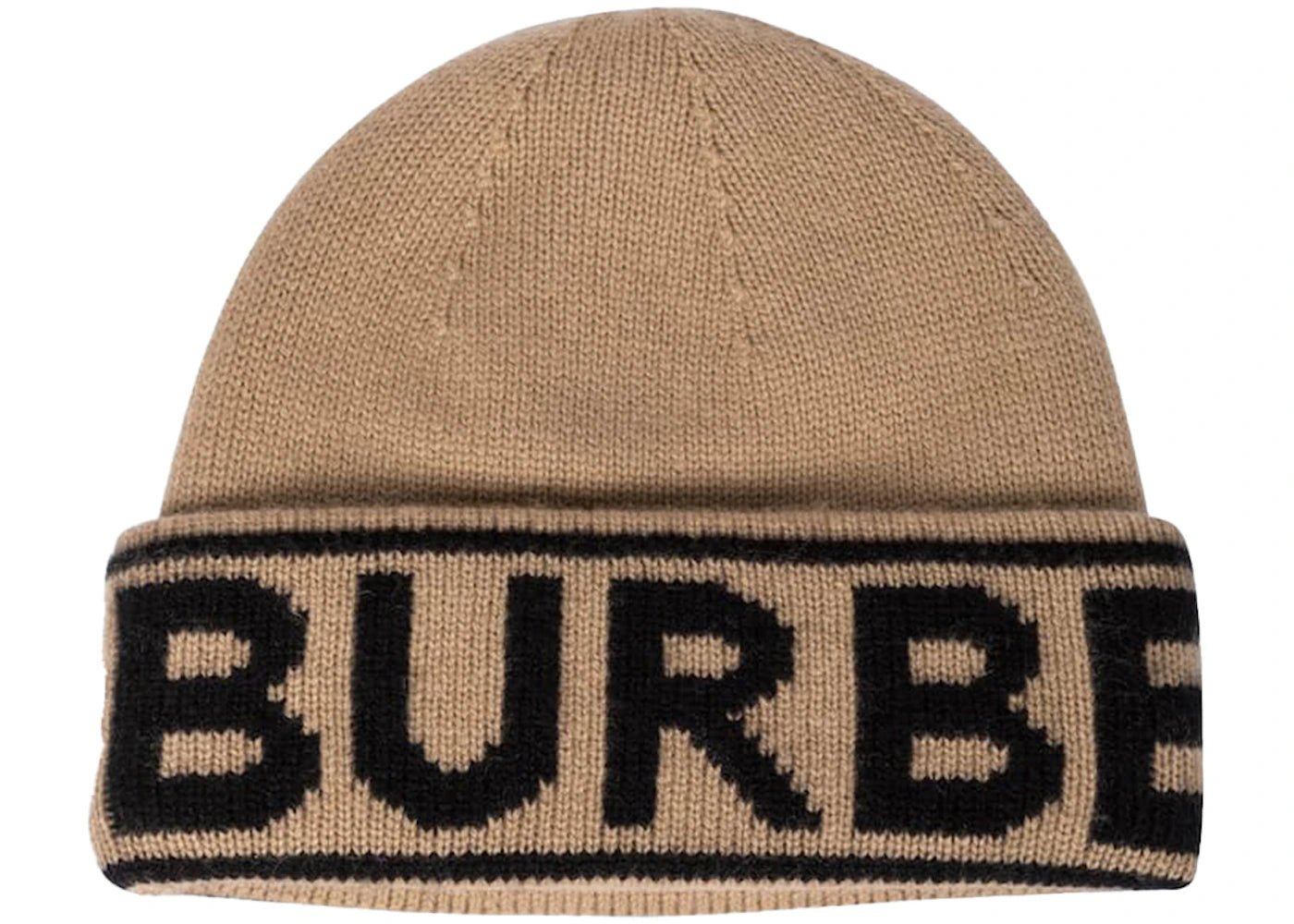 Burberry Cashmere Logo Beanie Camel/Black