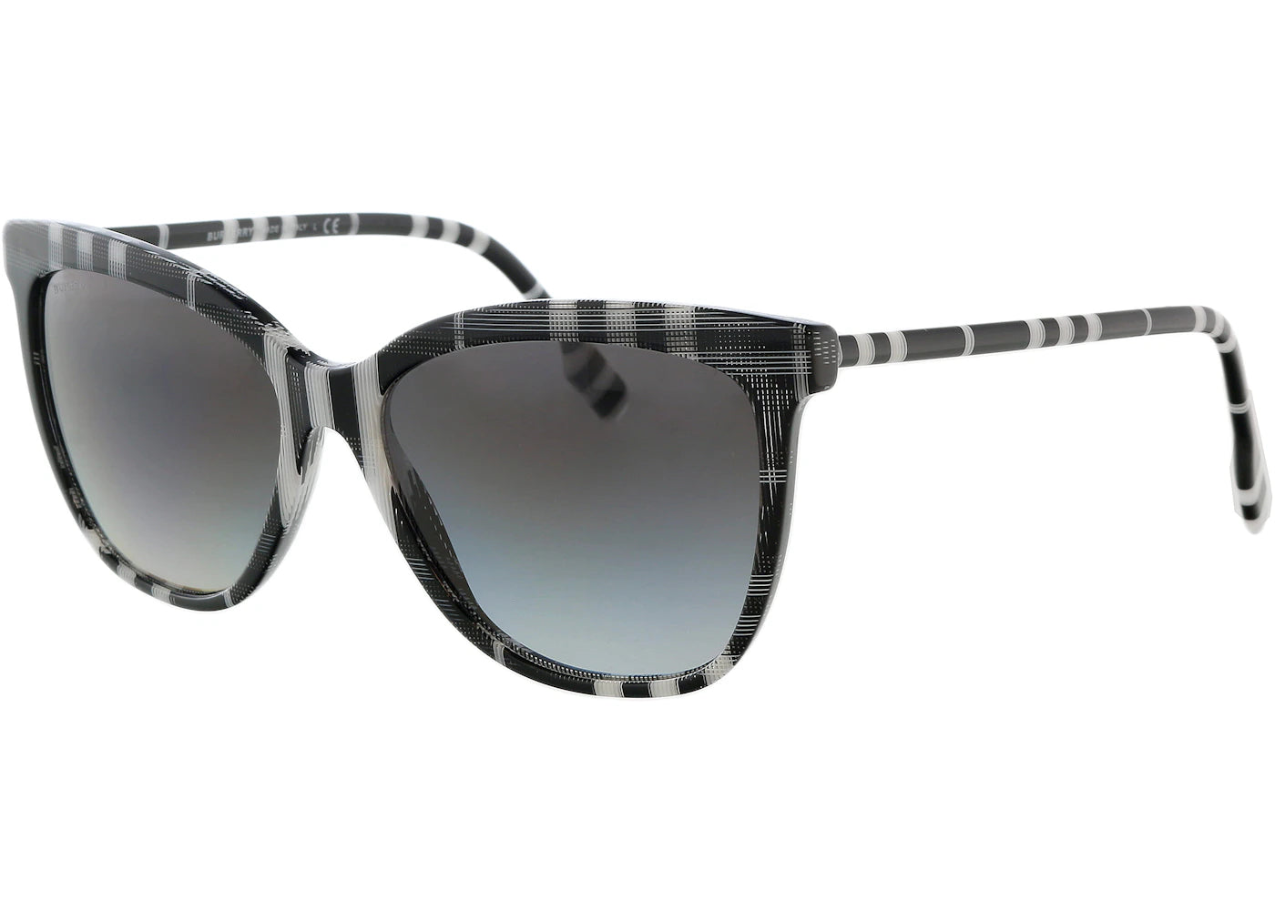 Burberry Cateye Sunglasses Black/Check White(0BE4308 40048G56)